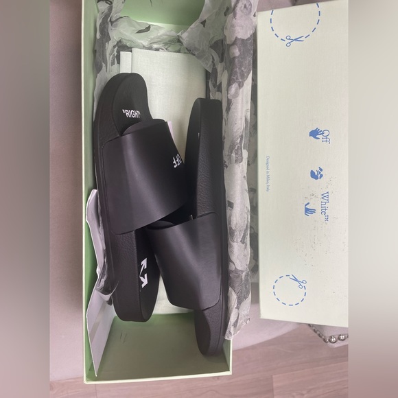 SALE!!!!BRAND-NEW!!! OFF-WHITE Pool Slider (Black & White), Size 38 US8 - Picture 8 of 16